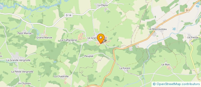 localisation de l'entreprise EARL PASQUET à SAINT-AGNANT-DE-VERSILLAT