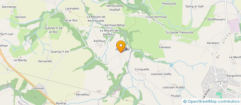 localisation de l'entreprise EARL PAUL KERVAREC  LE JUCH