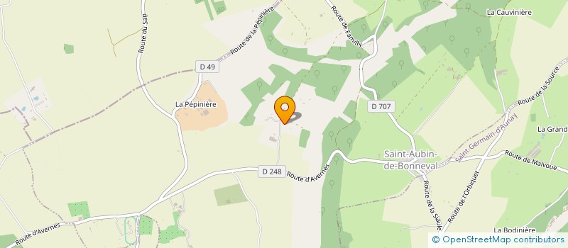 localisation de l'entreprise EARL PAYNEL à SAINT AUBIN DE BONNEVAL