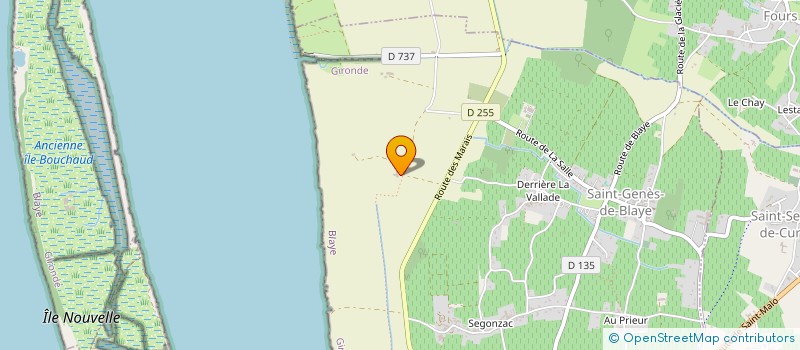 localisation de l'entreprise EARL PAYSANS D'ESTUAIRE  ST-GENES-DE-BLAYE