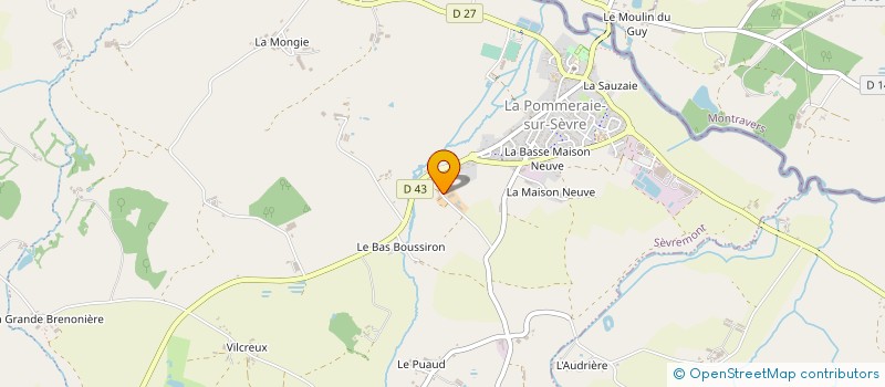 localisation de l'entreprise EARL PEAUD à SEVREMONT