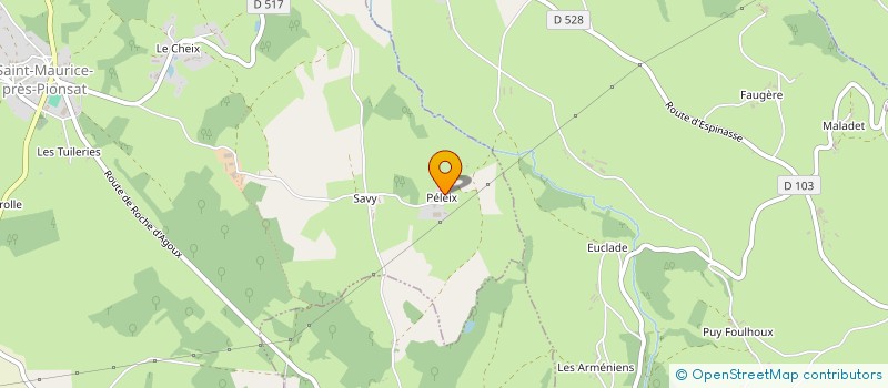 localisation de l'entreprise EARL PELEIX  SAINT-MAURICE-PRES-PIONSAT