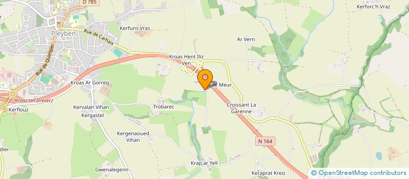 localisation de l'entreprise EARL PEN AR MENEZ à PLEYBEN