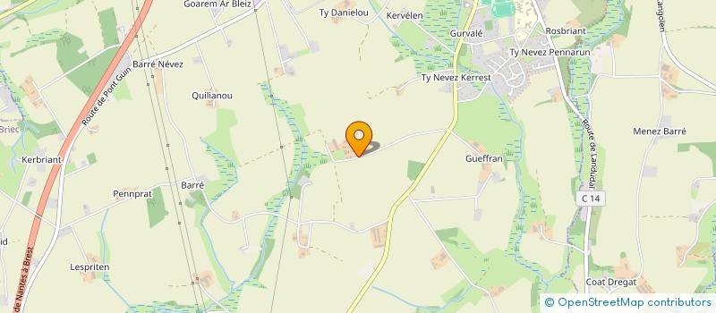 localisation de l'entreprise EARL PENNARUN-CARIOU  BRIEC