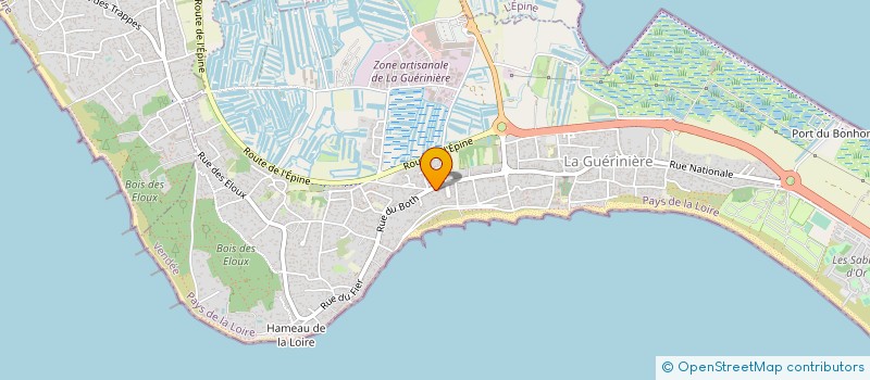 localisation de l'entreprise EARL PEPINIERE DE LA CROIX VERTE  LA GUERINIERE