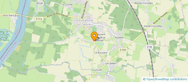 localisation de l'entreprise EARL PEPINIERES BOURGEOIS JEAN-LUC  CORMORANCHE-SUR-SAONE