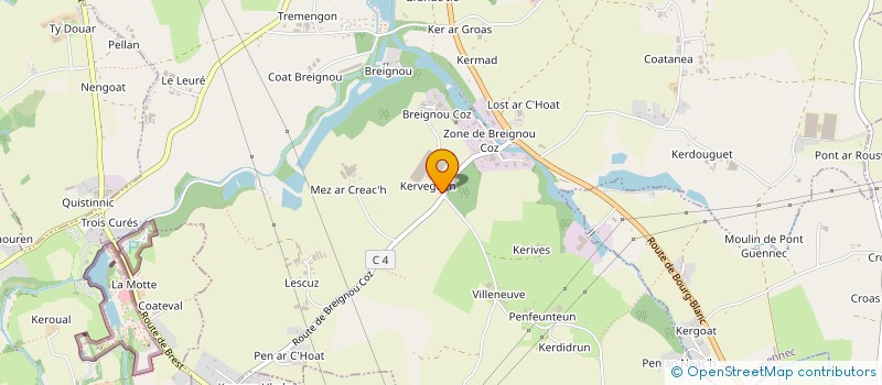 localisation de l'entreprise EARL PEPINIERES DE KERVEGUEN  BOURG-BLANC