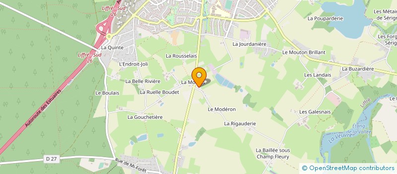 localisation de l'entreprise EARL PEPINIERES DE LA GUERINAIS à LIFFRE