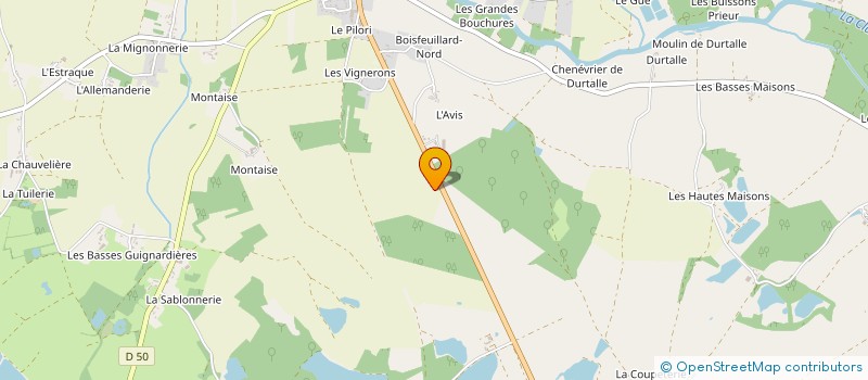 localisation de l'entreprise EARL PEPINIERES DES 4 SAISONS à MARTIZAY