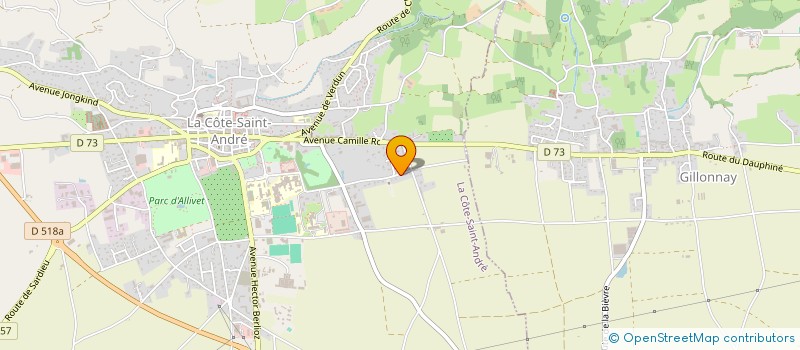 localisation de l'entreprise EARL PEPINIERES FABRE à LA COTE-SAINT-ANDRE