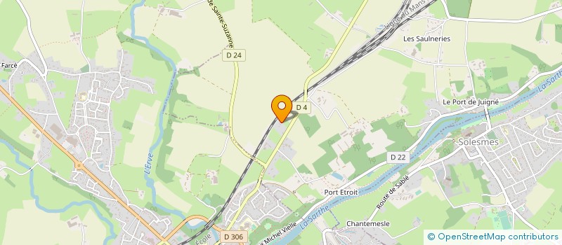 localisation de l'entreprise EARL PEPINIERES GENETAY  SABLE SUR SARTHE