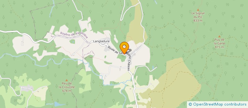 localisation de l'entreprise EARL PEPINIERES HAUT LIMOUSIN  ROYERE-DE-VASSIVIERE