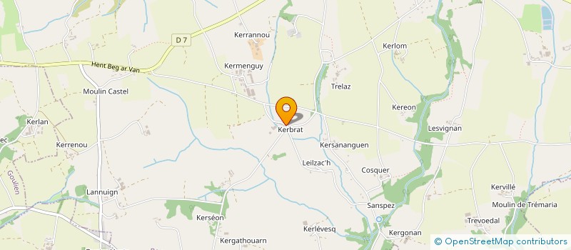 localisation de l'entreprise EARL PERHIRIN à BEUZEC-CAP-SIZUN