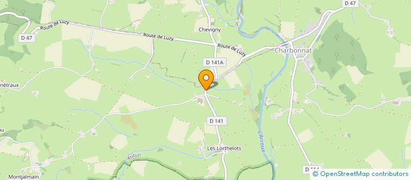 localisation de l'entreprise EARL PERRAUDIN  CHARBONNAT