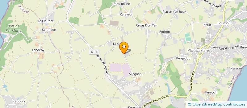 localisation de l'entreprise EARL PICHOURON YVON à PLOUBAZLANEC