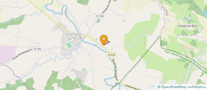 localisation de l'entreprise EARL PIERRE CAUJOLLE à DAUMAZAN-SUR-ARIZE