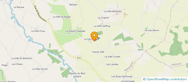 localisation de l'entreprise EARL PIERRE-EUDES à MERDRIGNAC