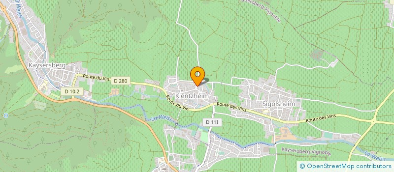 localisation de l'entreprise EARL PIERRE PAUL HOBEL  KAYSERSBERG VIGNOBLE