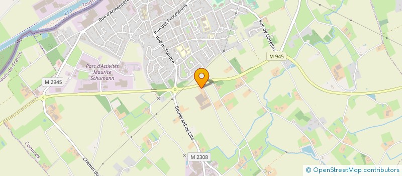 localisation de l'entreprise EARL PIERRICK DETAVERNIER à COMINES