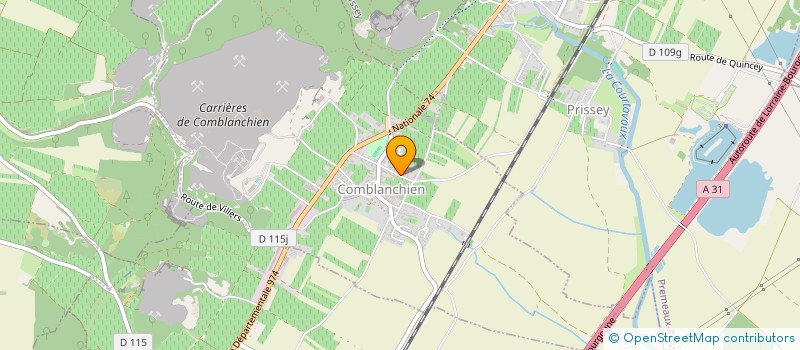 localisation de l'entreprise EARL PILLOT-HENRY  COMBLANCHIEN