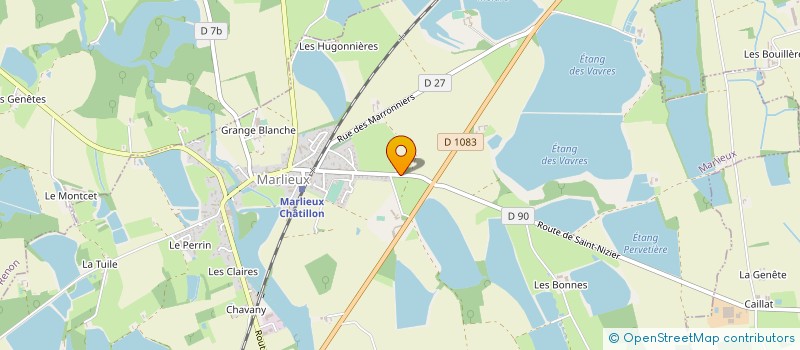 localisation de l'entreprise EARL PISCICULTURE DES CYPRINS à VILLARS-LES-DOMBES