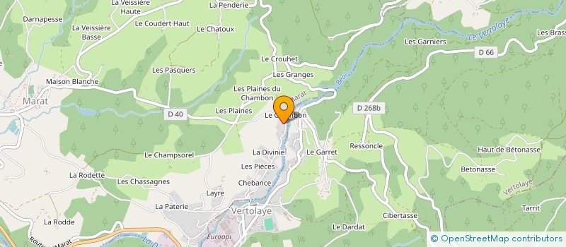 localisation de l'entreprise EARL PISCICULTURE LES SOURCES DU FOREZ à MARAT