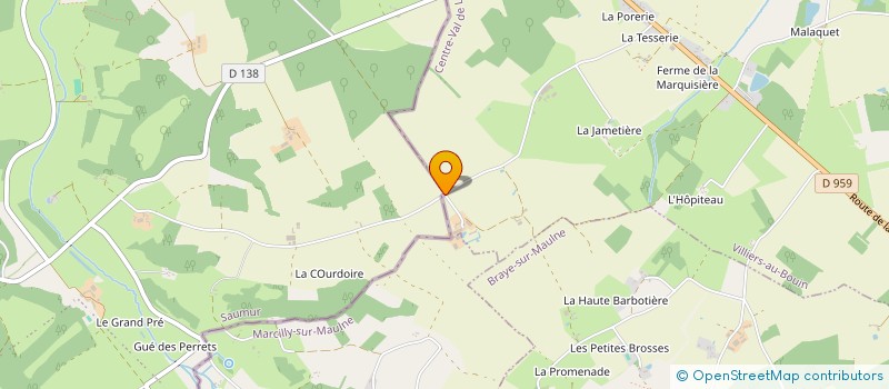 localisation de l'entreprise EARL PLEIN CHENE à VILLIERS-AU-BOUIN