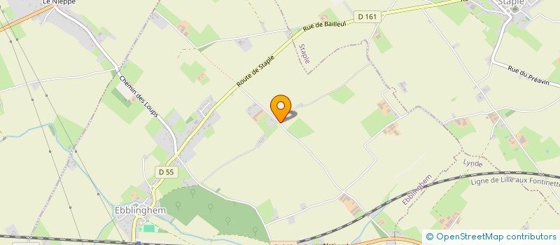 localisation de l'entreprise EARL PODEVIN à EBBLINGHEM