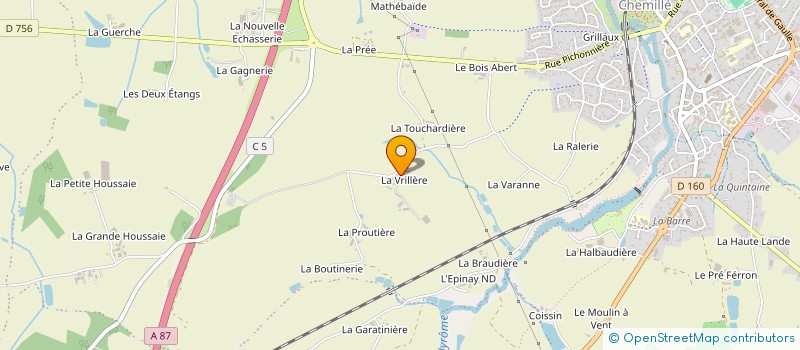 localisation de l'entreprise EARL POILS ET PLUMES à CHEMILLE-EN-ANJOU