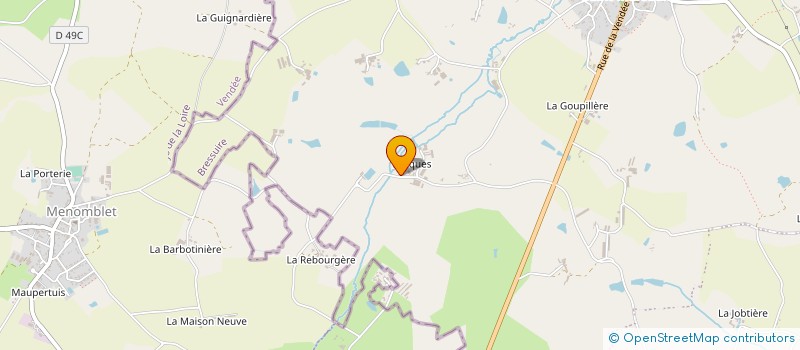 localisation de l'entreprise EARL POINT à LA FORET-SUR-SEVRE