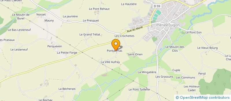 localisation de l'entreprise EARL PONTAUMAS à PLENEE-JUGON