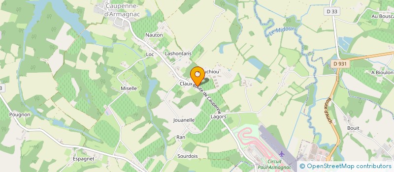 localisation de l'entreprise EARL POUCHIOU à CAUPENNE-D ARMAGNAC