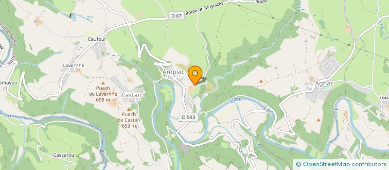 localisation de l'entreprise EARL POUGET D'AMPIAC  DRUELLE BALSAC