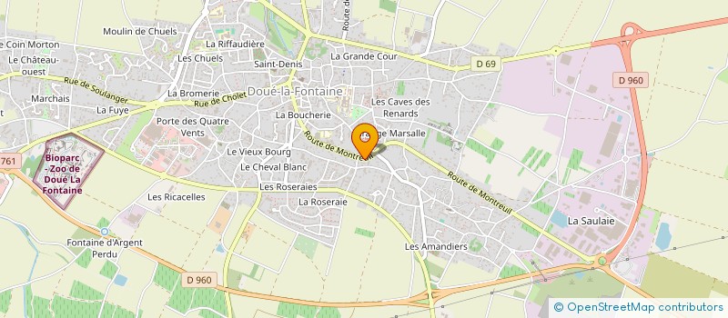localisation de l'entreprise EARL POUTEAU DOMAINE DES ROSES à DOUE-EN-ANJOU