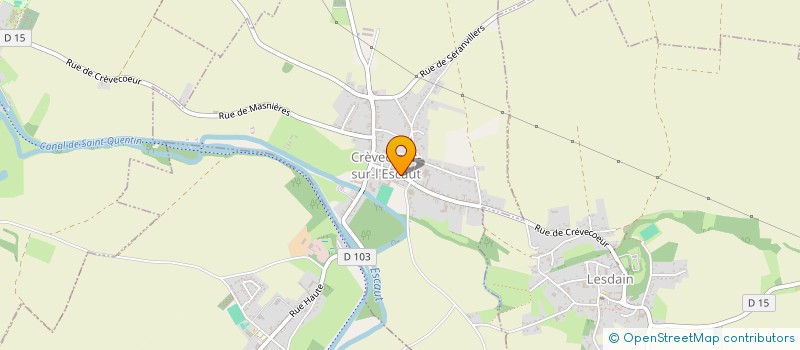 localisation de l'entreprise EARL POUTRAIN  CREVECUR-SUR-L'ESCAUT