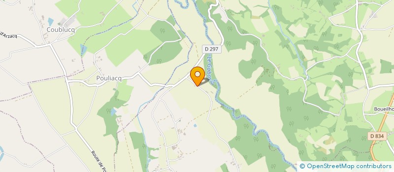 localisation de l'entreprise EARL PREMIERE SOURCE  GARLEDE-MONDEBAT