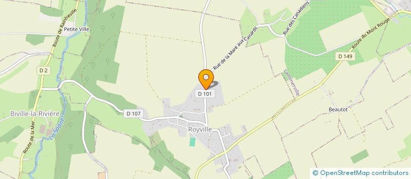 localisation de l'entreprise EARL PRIEUR  ROYVILLE