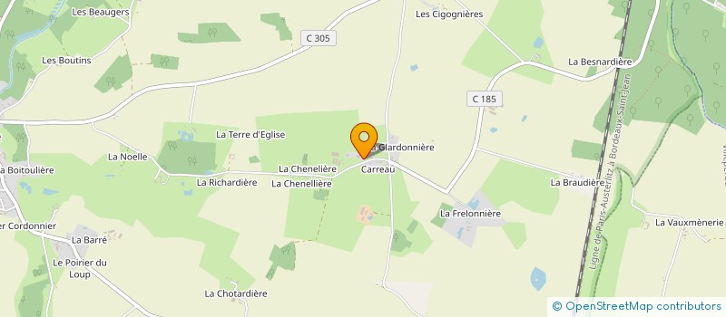 localisation de l'entreprise EARL PROUTEAU  THILOUZE