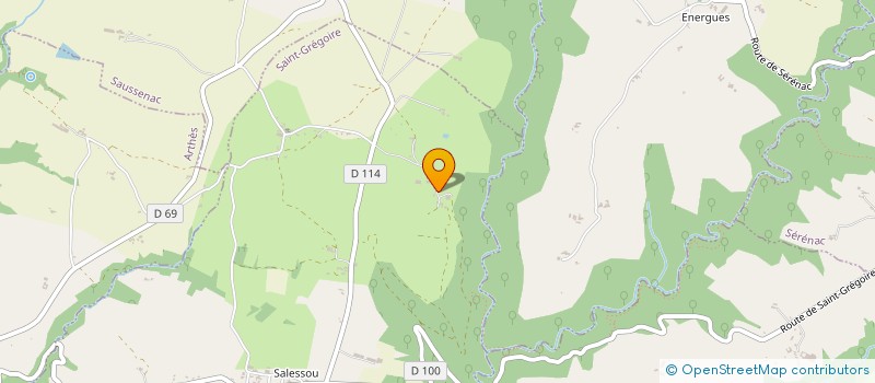 localisation de l'entreprise EARL PUECH MERLHOU à SAINT-GREGOIRE