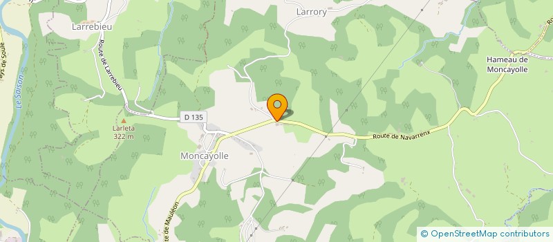 localisation de l'entreprise EARL PURPUTY à MONCAYOLLE-LARRORY-MENDIBIEU