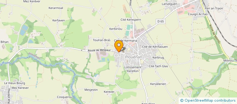 localisation de l'entreprise EARL QUERE à PLOUENAN