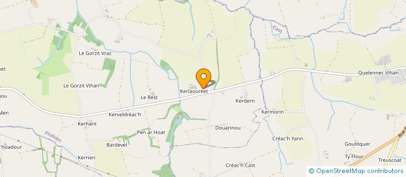 localisation de l'entreprise EARL QUERE DAVID  PLOEVEN