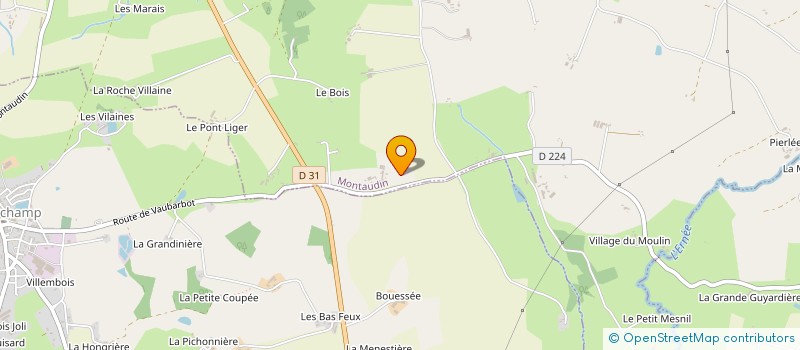 localisation de l'entreprise EARL QUINTON à MONTAUDIN