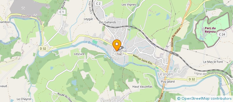 localisation de l'entreprise EARL RANOUIL à SOLIGNAC