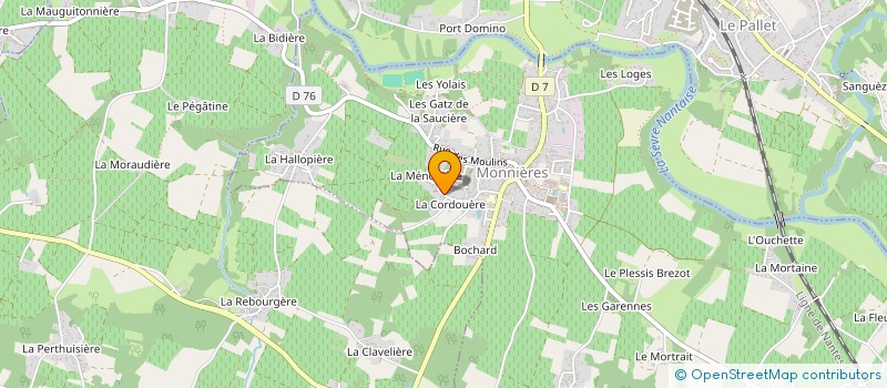localisation de l'entreprise EARL RAUDE à MONNIERES