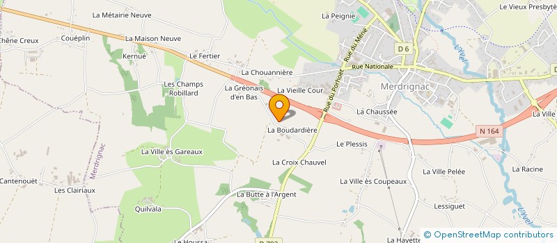 localisation de l'entreprise EARL RECONNU DE LA BOUDARDIERE à MERDRIGNAC