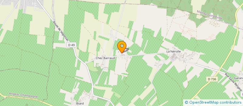 localisation de l'entreprise EARL REDEUIL à SEGONZAC
