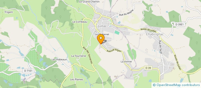 localisation de l'entreprise EARL REGIS GERAUD à JUILLAC