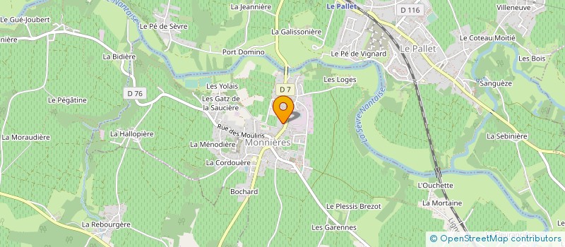 localisation de l'entreprise EARL REMI CHEREAU à MONNIERES