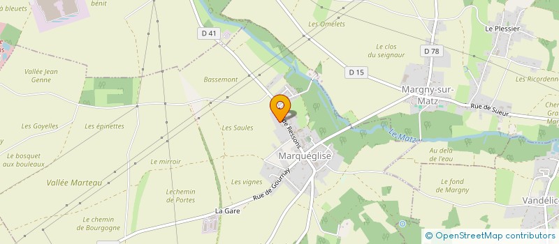 localisation de l'entreprise EARL REMUE  MARQUEGLISE